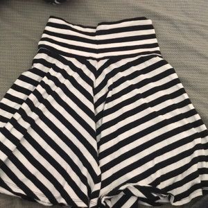 Striped High Waisted Circle Skirt